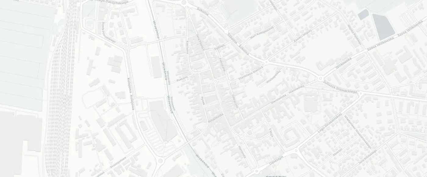 Mapa dojazdu do salonu VisionOptyk Września